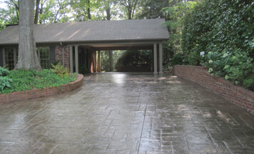 stamped concrete driveway