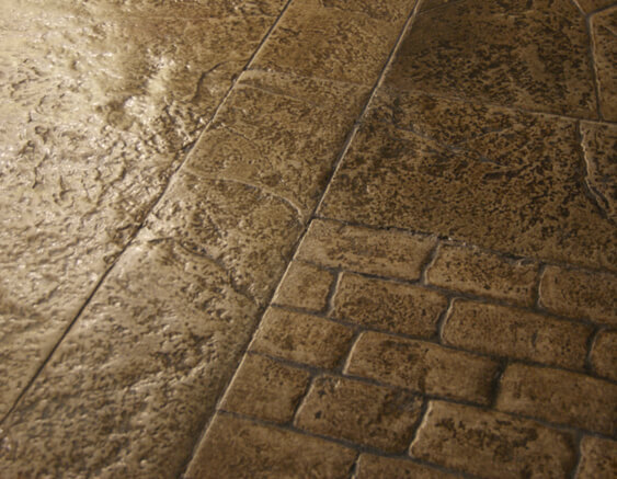 stained concrete patio