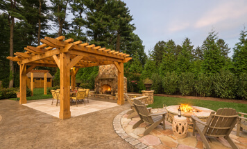 extend concrete patio with pavers