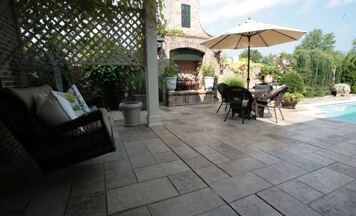 concrete overlay around pool