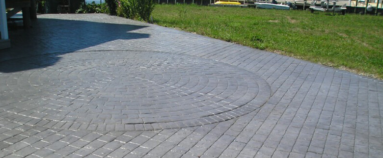 stamped concrete overlay