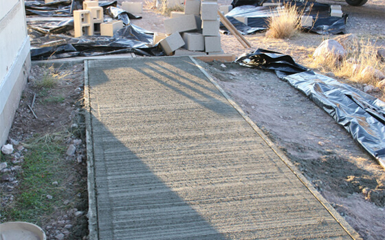 stone overlay concrete patio