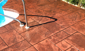 concrete overlay around pool