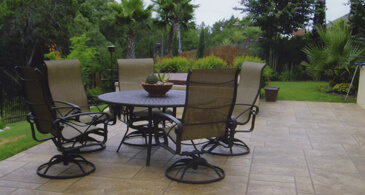 stamped concrete patio