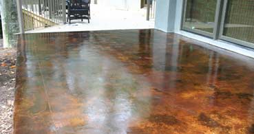 polished concrete basement floor